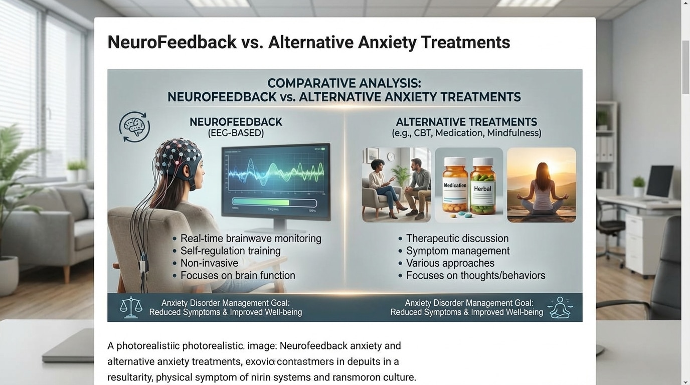 Neurofeedback vs. alternative anxiety treatments: EEG comparison for anxiety disorder.